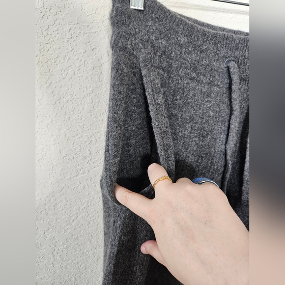 NWOT Everlane The Cozy Stretch Wide Leg Wool Yak Hair Blend Pants Charcoal Gray - Picture 6 of 12